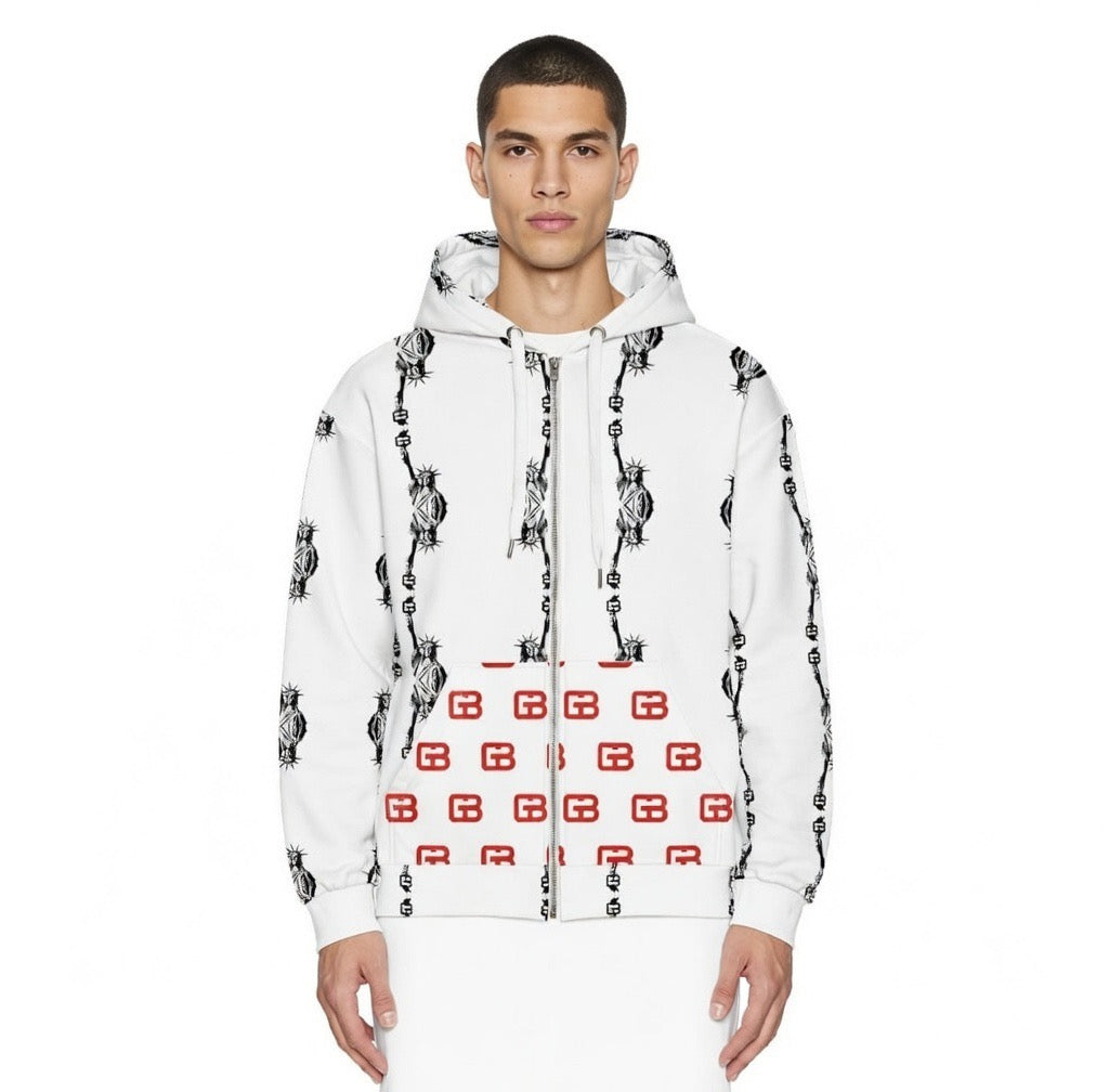 Statue of GB zip hoodie