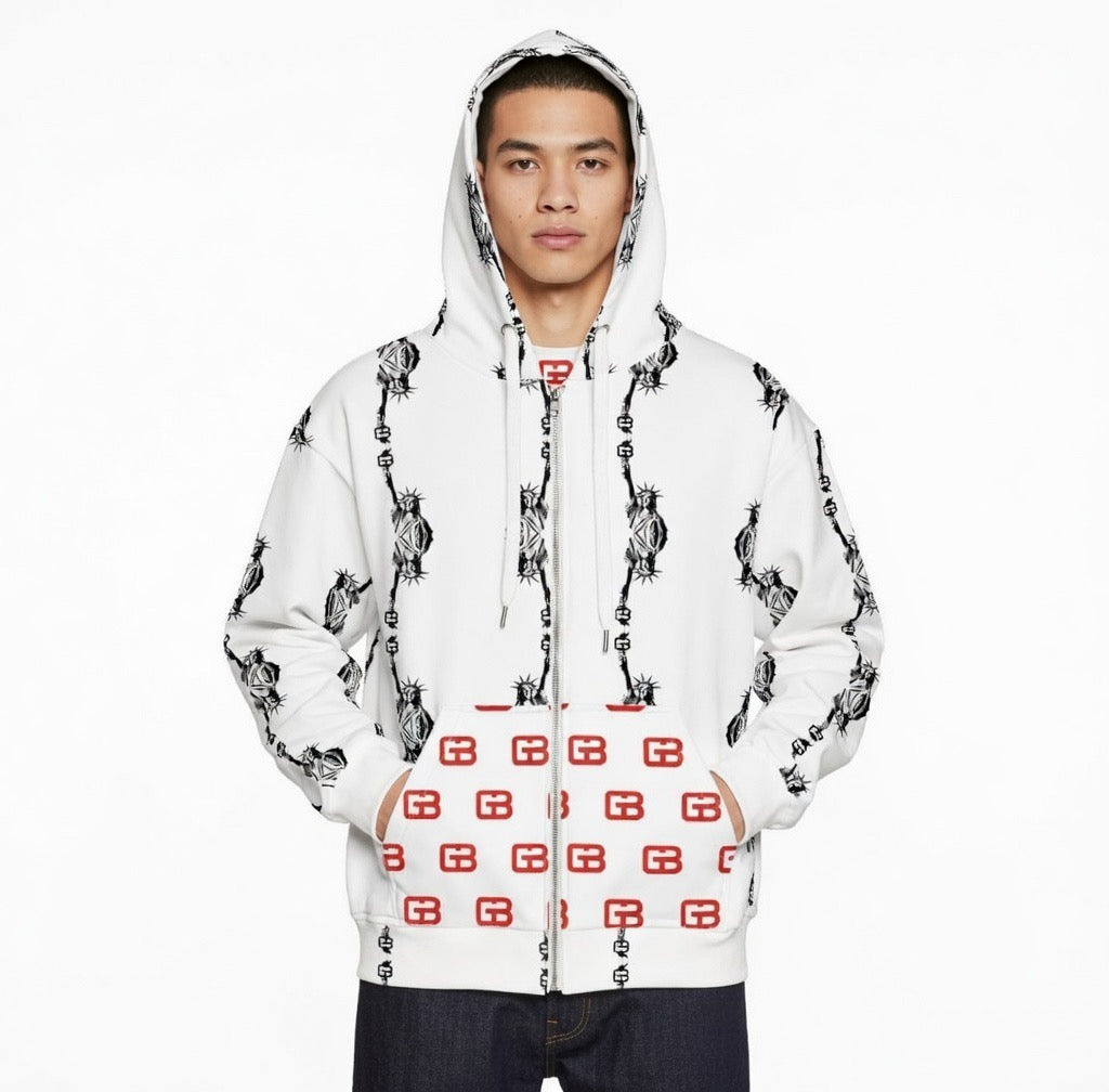 Statue of GB zip hoodie