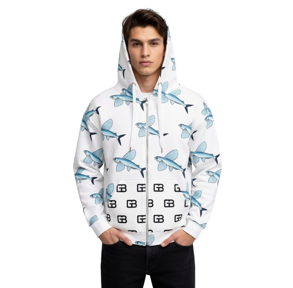 GB Flying Fish full zip hoodie