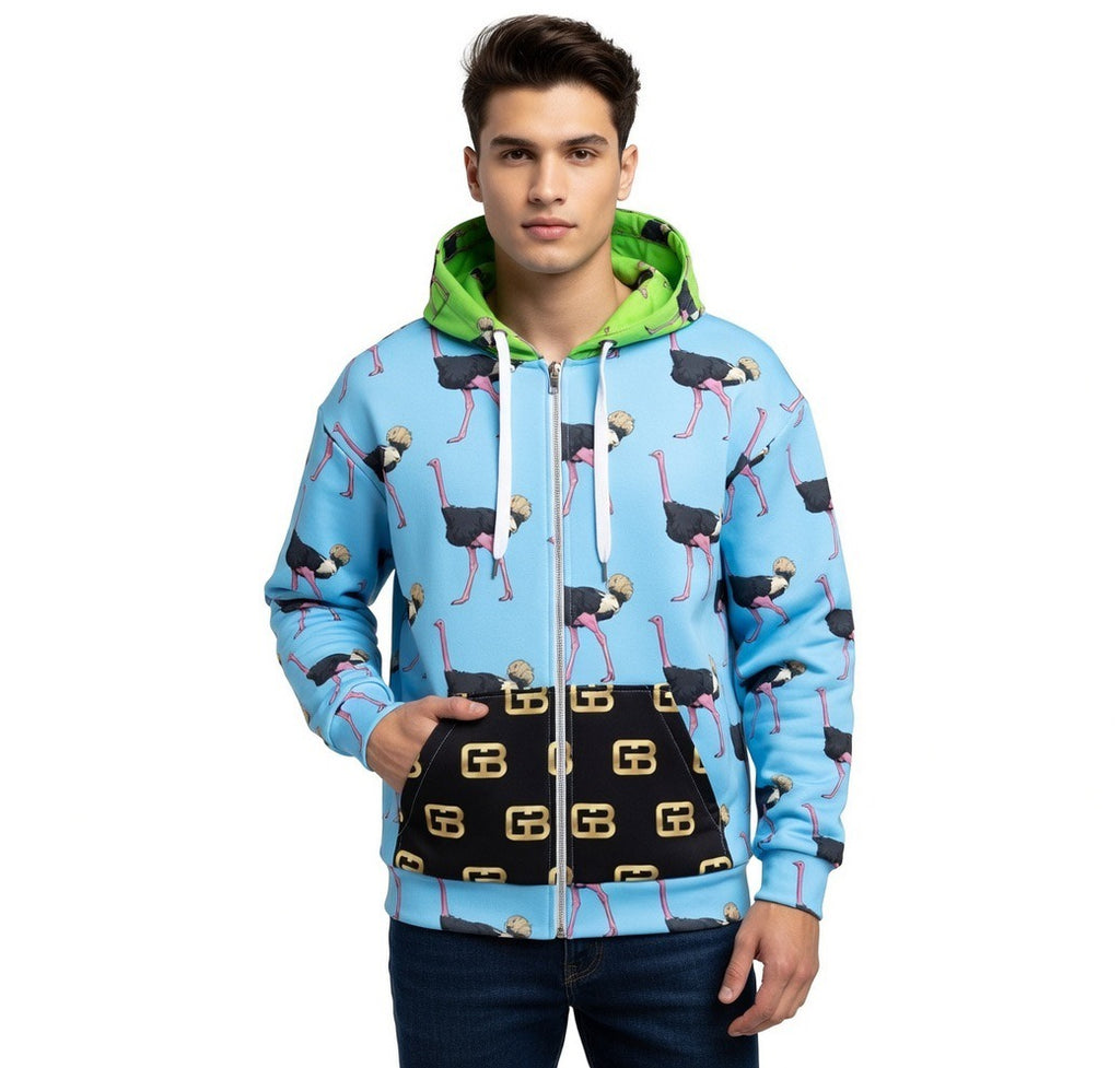 GB Ostrich full zip hoodie