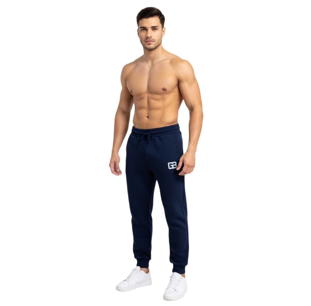 GB Navy  Embroidered fleece sweatpants