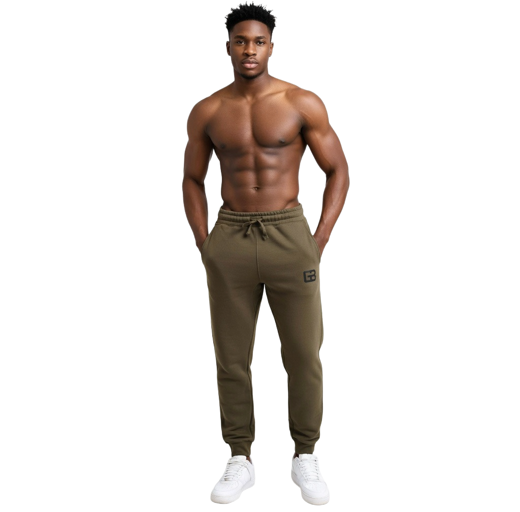 GB OD Green Embroidered fleece sweatpants