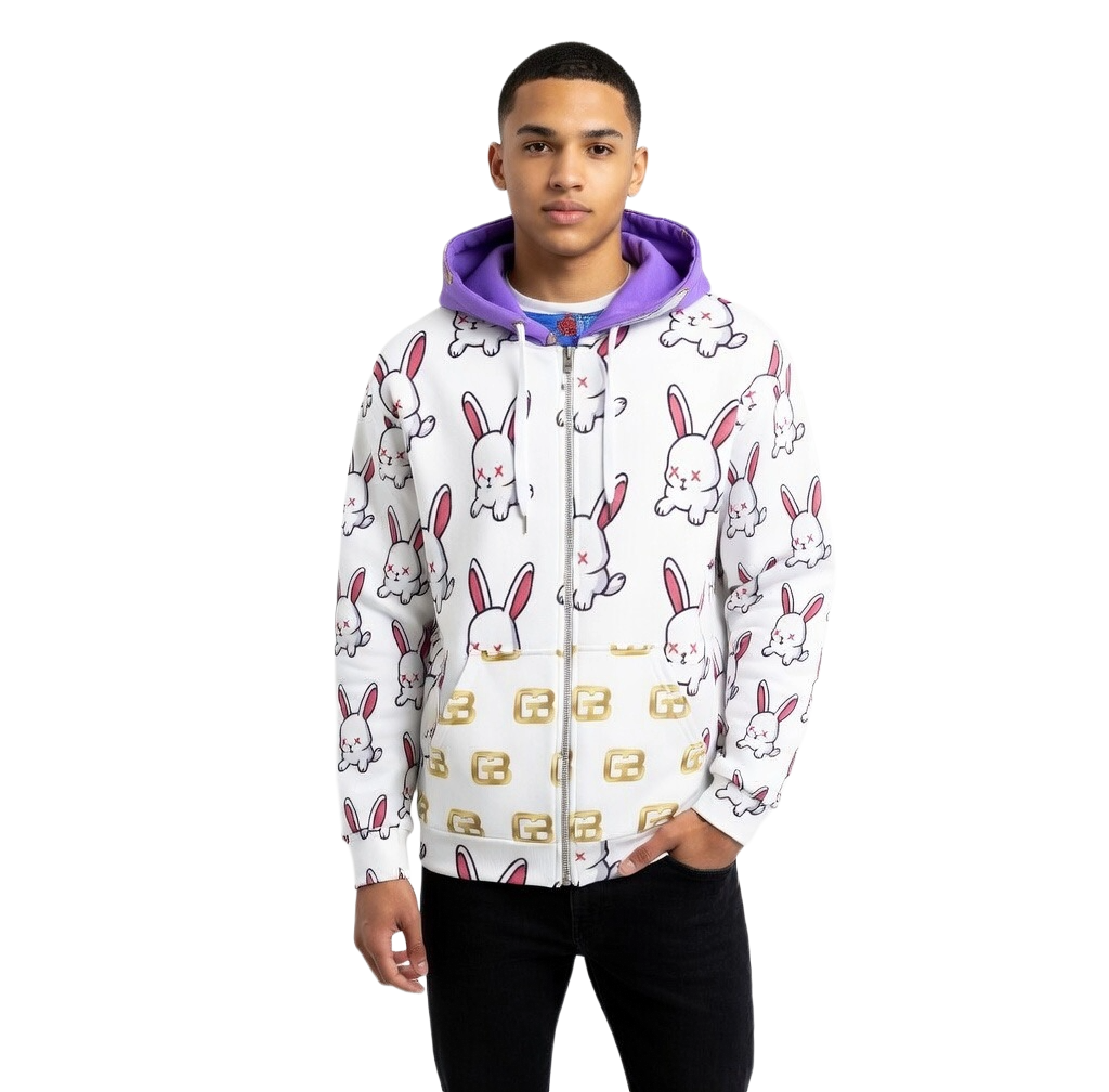 GB bunny full zip hoodie