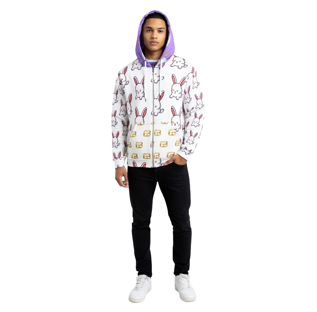 GB bunny full zip hoodie